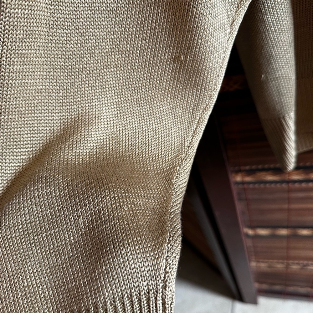Vintage Keith Anthony Collection 100% Silk Grandpa V-Neck Cardigan Sweater - Picture 11 of 11